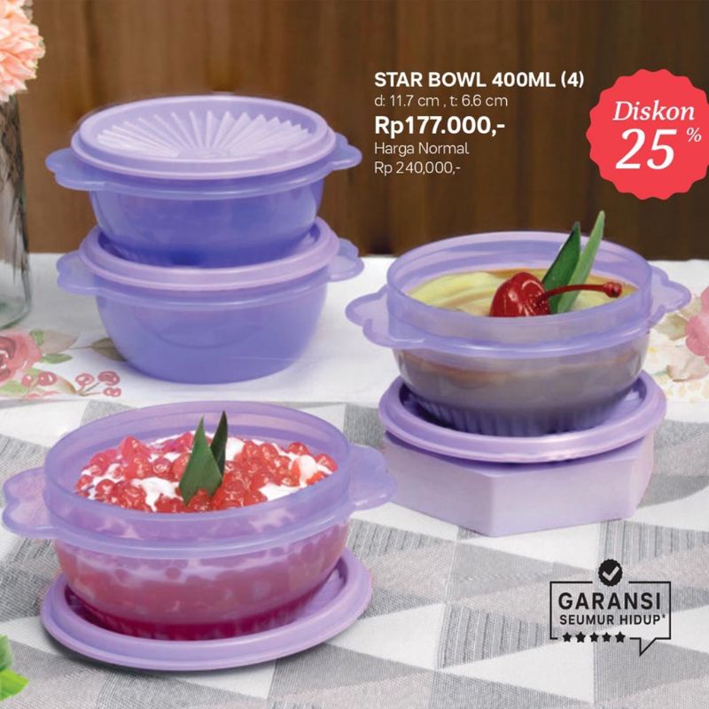 star bowl 400ml tupperware