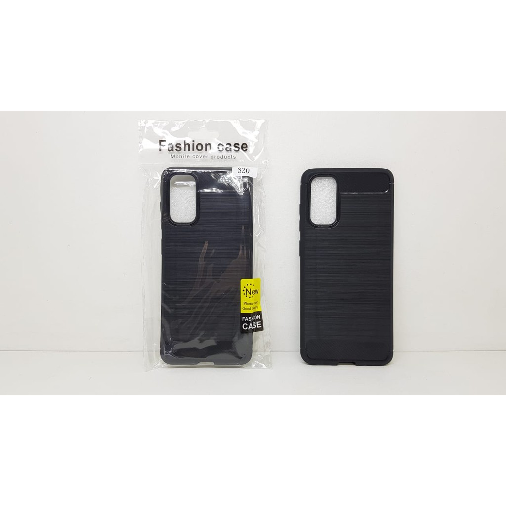 iPaky Carbon Samsung S20 6.2&quot; Slim Fit Carbon Soft Case Samsung S20 Fiber Multi Carbon ANTI MELAR