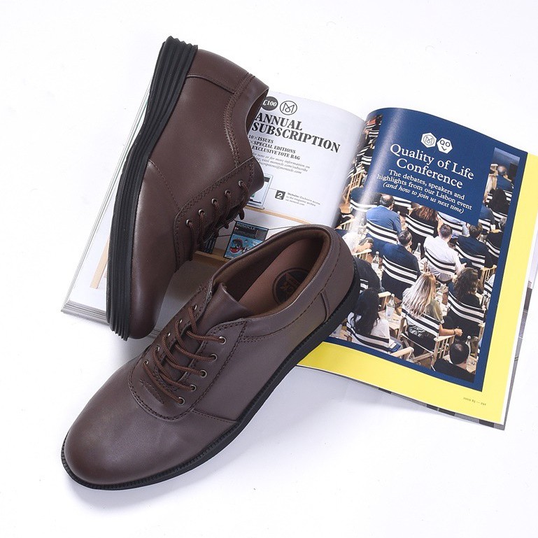 Carlton Brown | Sepatu Pria Coklat Casual Pantofel Formal Kerja Fantopel Pantopel Laki | FORIND JACK