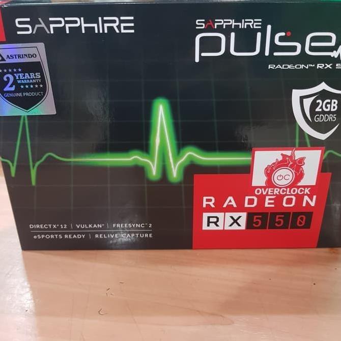sapphire radeon rx 550 pulse 2gb ddr5 garansi resmi astrindo 2 tahun lilylala07