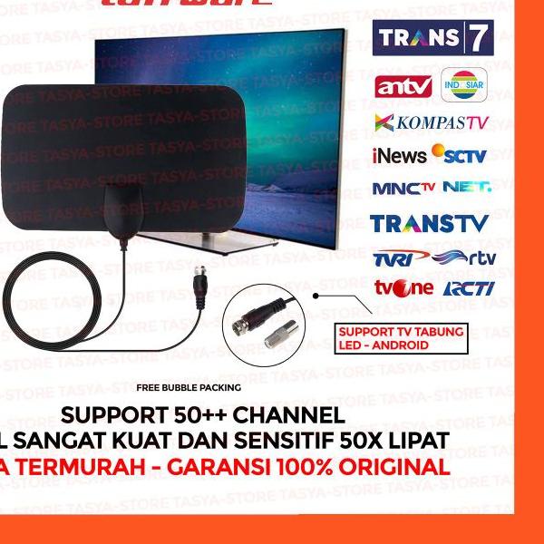 ♦ [ORIGINAL 100%] TAFFWARE ANTENA TV DIGITAL INDOOR DVB-T2 4K HIGH GAIN 25DB ♚