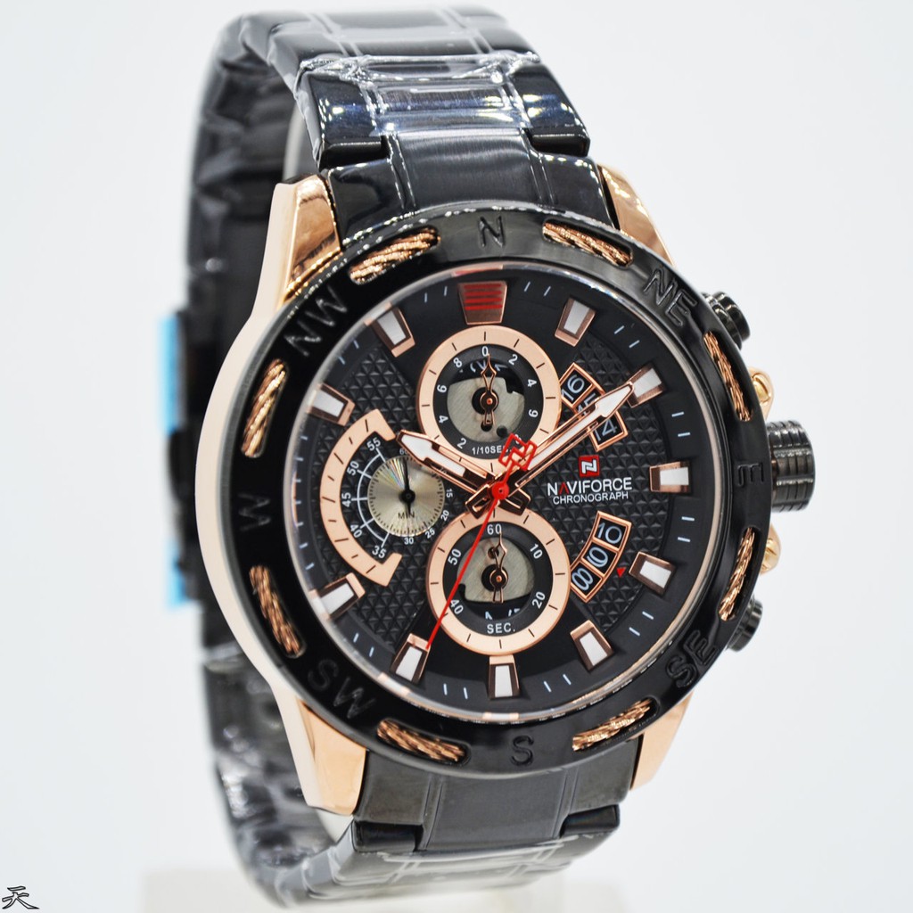 Naviforce Chronograph Stainless - Jam Tangan Pria - 9165