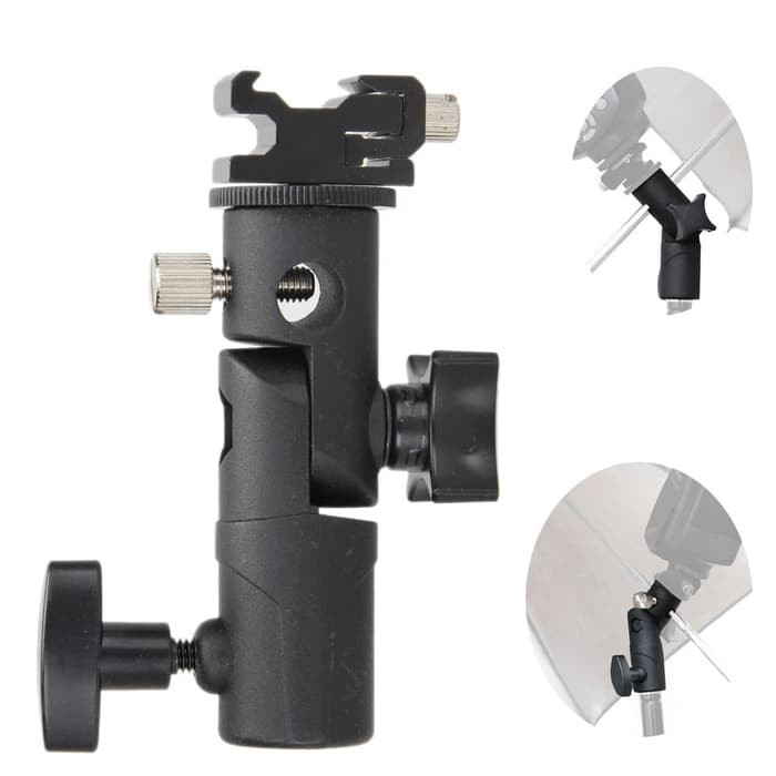 Tripod Hot Shoe Adapter Swivel untuk Flash Kamera DSLR