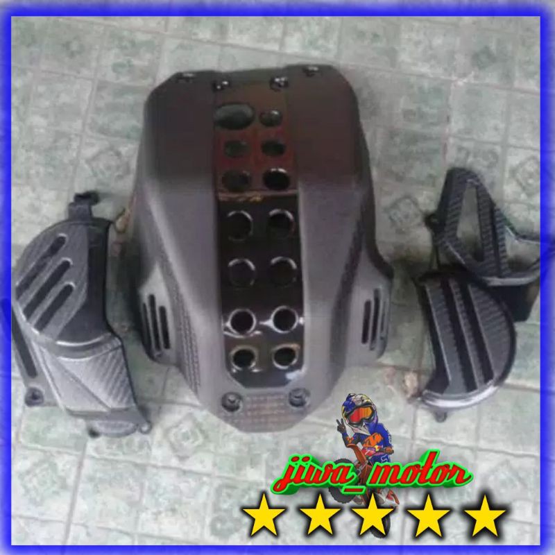 Cover pelindung mesin crf150 samping kanan/kiri sama bawah/cover mesin crf/pelindung mesin crf