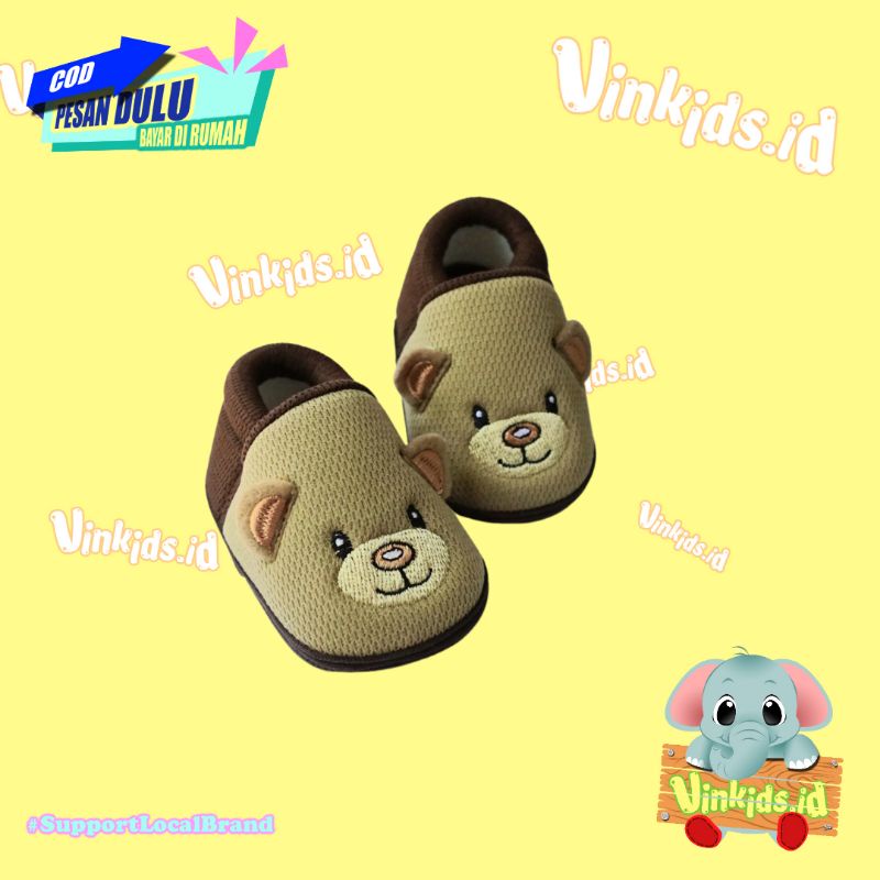 Sepatu Anak Bayi Laki Laki Perempuan Prewalker Murah Karakter Bear