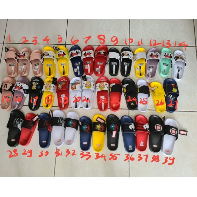 Sandal Sendal Anak Karakter Sandal Karet Premium