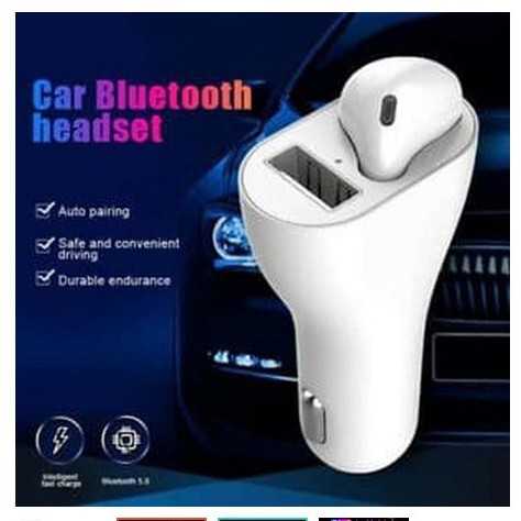 Car Charger Earphone bluetooth 2 in 1 in-Vehicle Wireless Headset BT S05