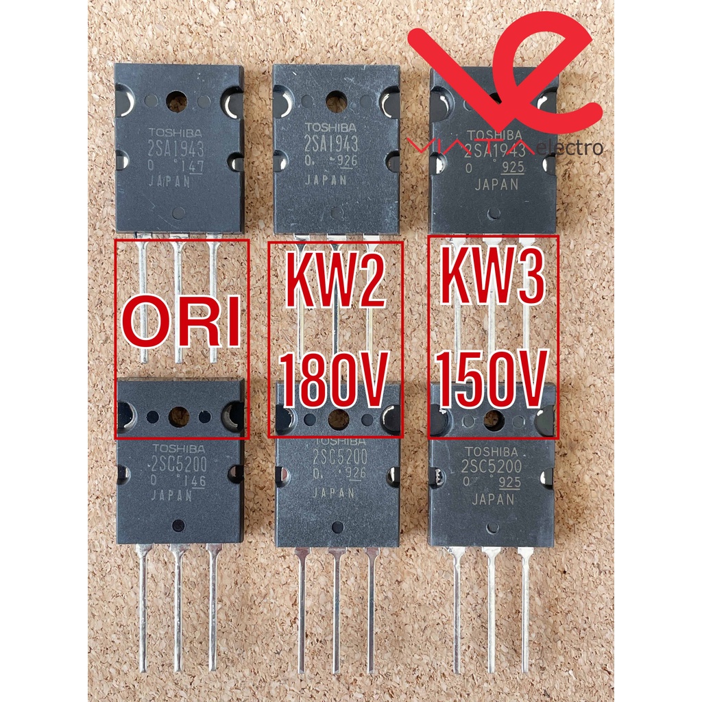 TRANSISTOR A1943 - C5200 TOSHIBA A1943-C5200 ASLI JAPAN A1943 C5200 ORI 230V - 15A - 150W