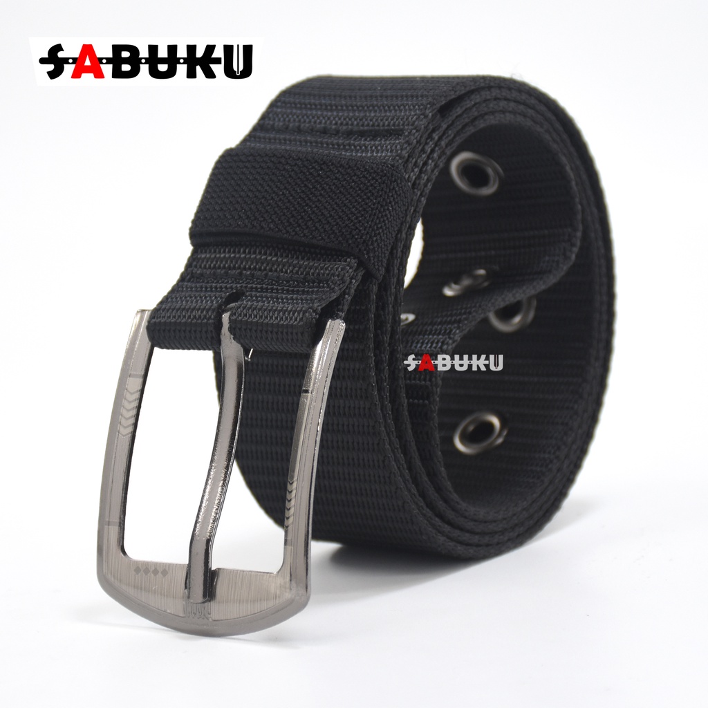 [SK] Ikat Pinggang Canvas Nylon Pria Taktikal Militer Variasi Ring Gesper Kanvas Nylon Men Belt -SK2