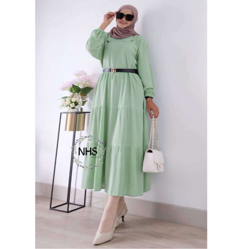 Raisa midi dress jumbo lebar mayung