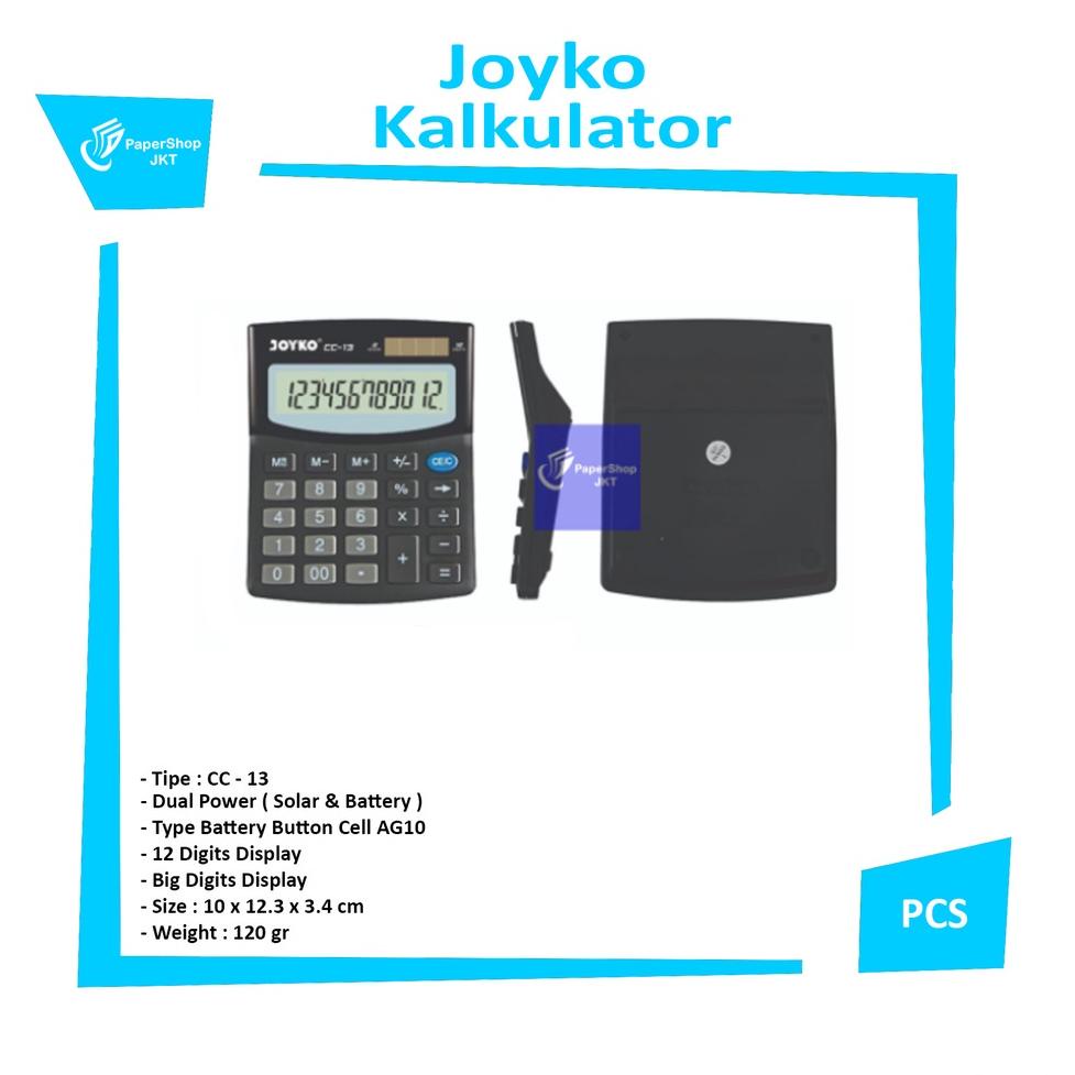 

ヸ JOYKO - Calculator - Kalkulator CC-13 - 12 Digits - Pcs ㊑