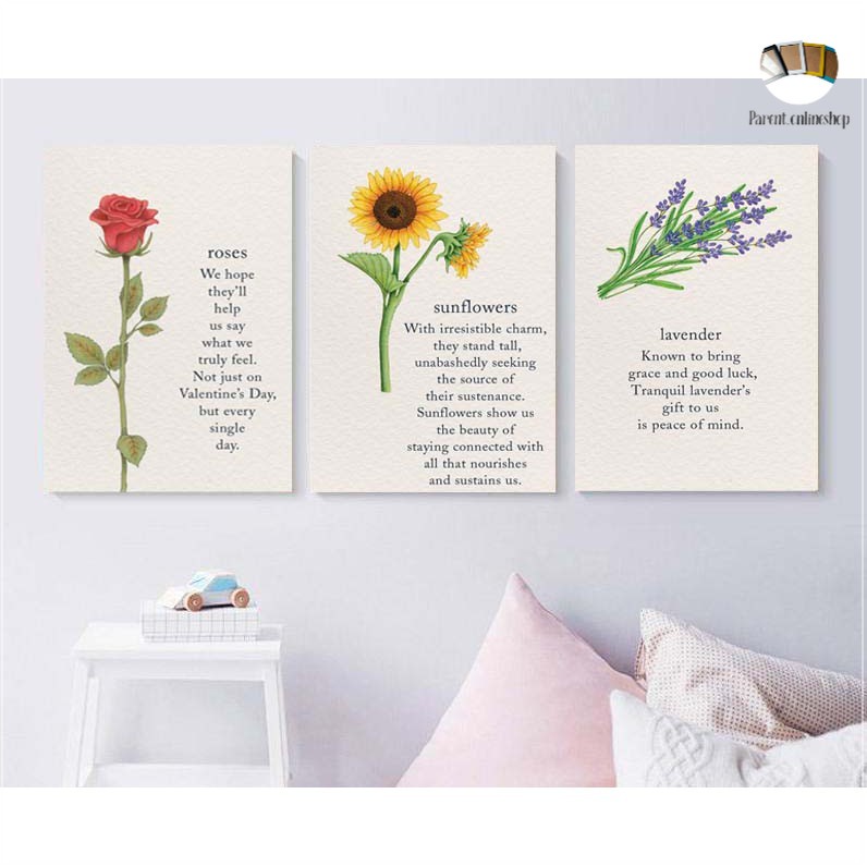 Hiasan dinding wall decor dekorasi hiasan gantung gambar pajangan bunga flower quotes cafe