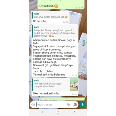 Balza Herbal Tetes Pelega Nafas / Minyak Aromaterapi / Minyak Herbal Penghilang Sesak / Aroma Terapi-2