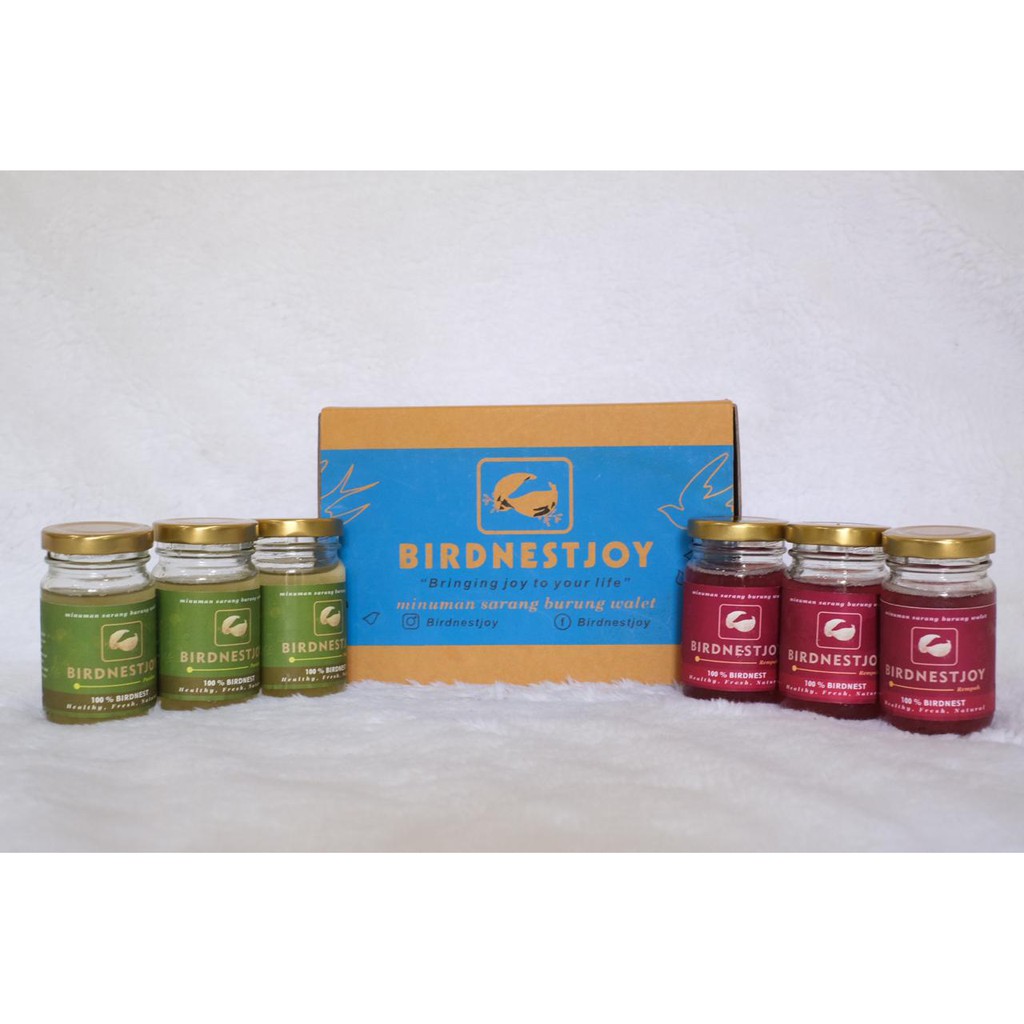

1 Box Birdnestjoy Varian Mix [ 100 ml isi 6 Botol ] Minuman Sarang Burung Walet Asli
