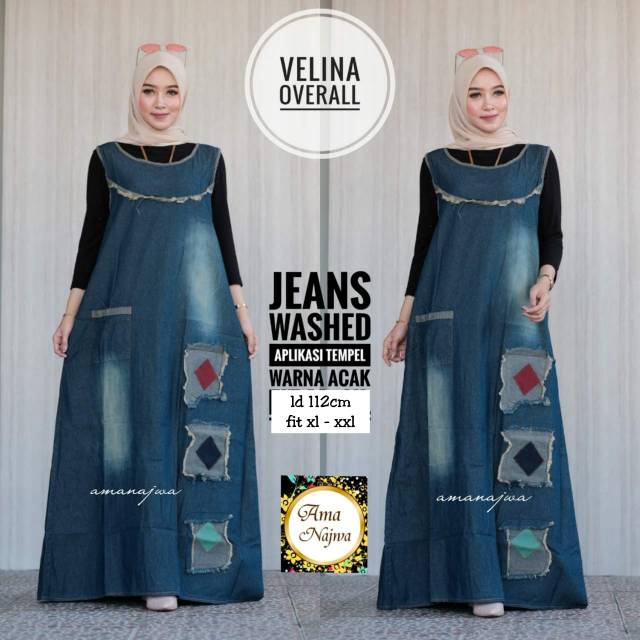 SALEVELINA OVERALL JEANS BY AMA NAJWA