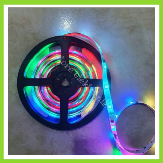 LED Warna STRIP Flexibel 5050 RGB 5 Meter IP 65 12 Volt Grade A