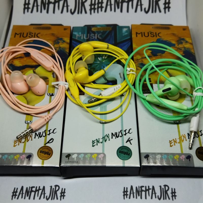 HANDSET HANDSFREE EARPHONE EARPHONES HF U28 MACARON