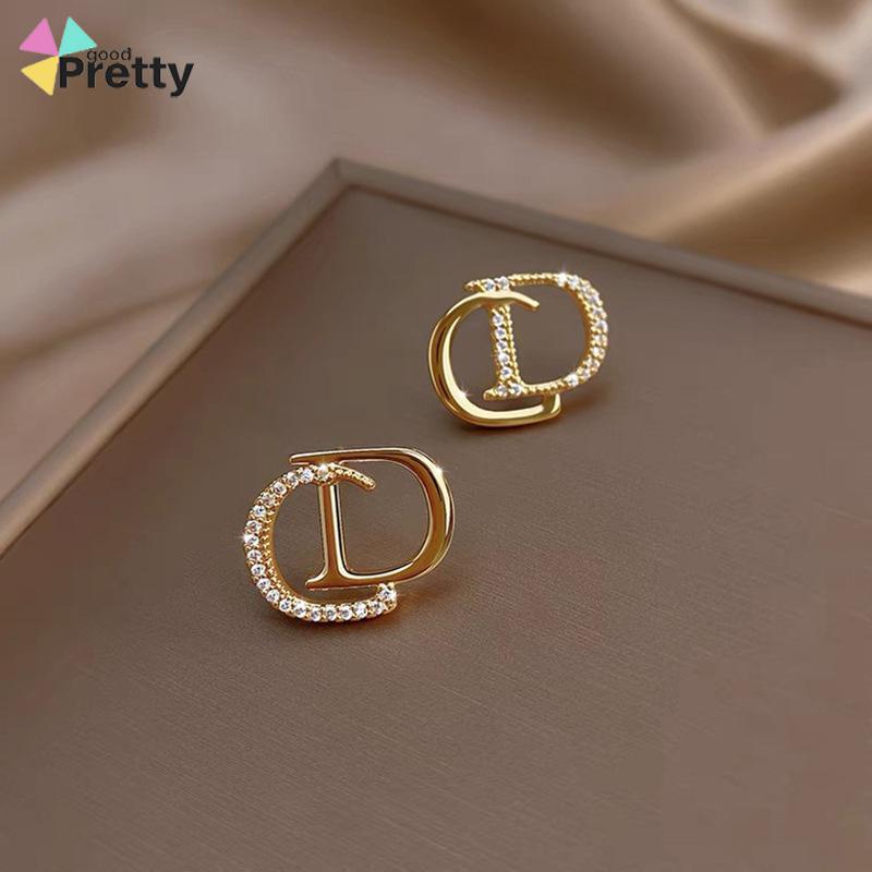 925 Perak Personalised berlian litto anting -anting niche desain anting -anting waktu sederhana - PD