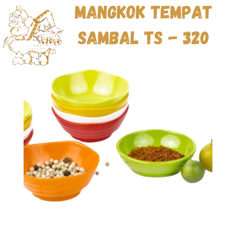 MANGKOK KUAH MELAMIN TEMPAT SAMBAL 3.2&quot;