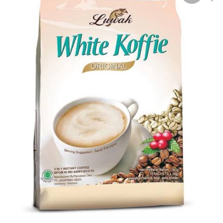 

luwak white coffe 1 renceng isi 10 sachet