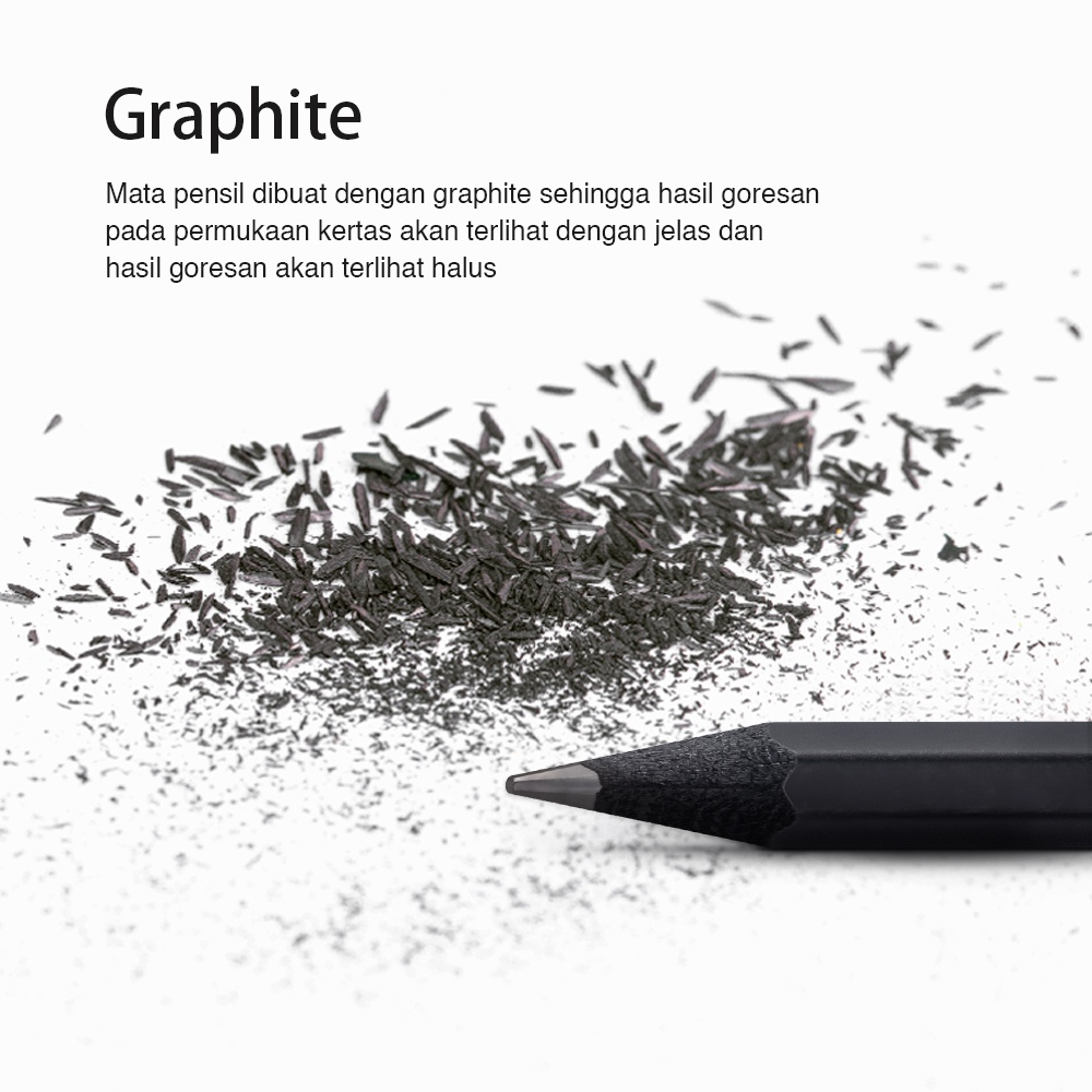 Nusign 2B Pencil / Pensil 2B Design Elegan Nyaman Di Genggam 10 Pcs NS722-2B