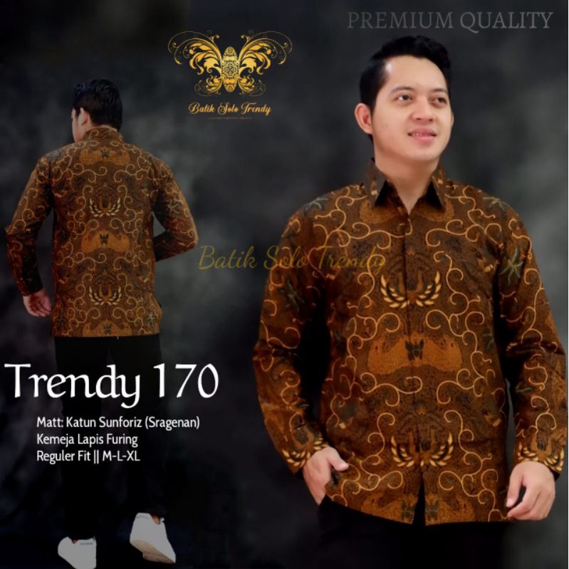 TRENDY 170 ( FULL FURING )KEMEJA/BAJU BATIK PRIA MURAH PANJANG