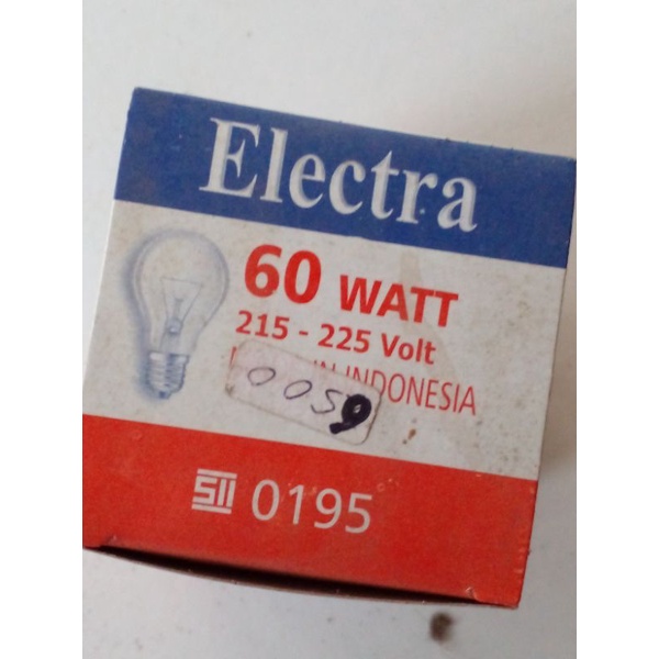 bohlam lampu pijar electra 60 watt