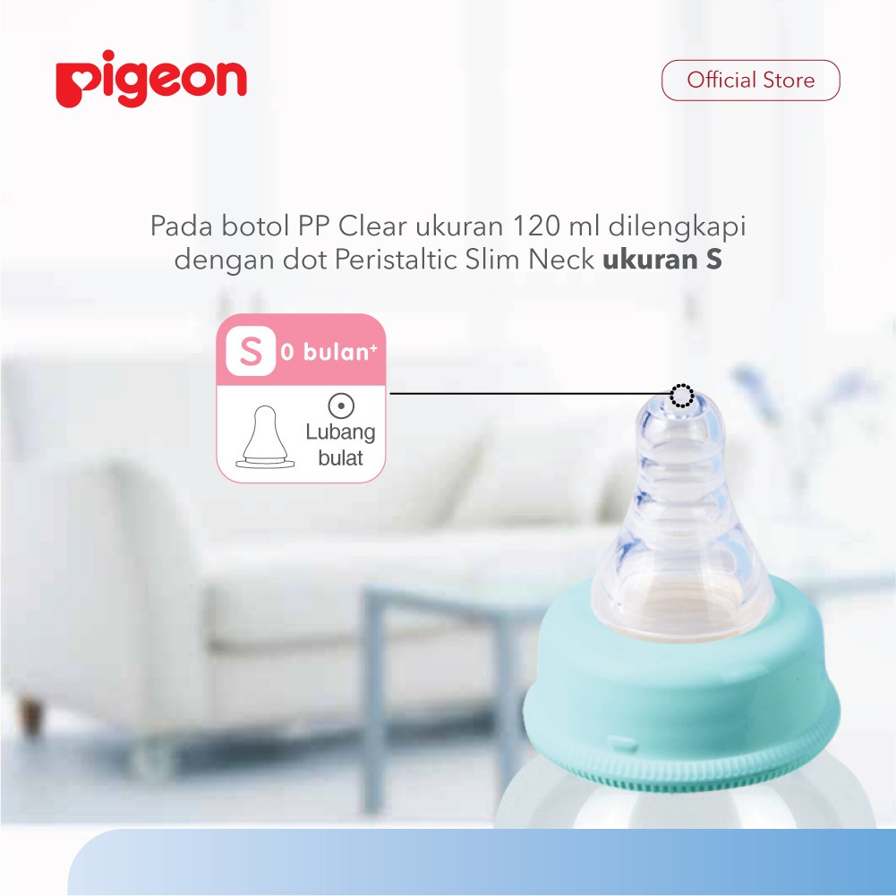 PIGEON PP CLEAR 120ML / BOTOL SUSU BAYI/BOTOL SUSU