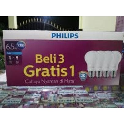 Paket Philip Harga satuan Philips Lampu LED 6.5 Watt 4 IN 1/Lampu LED ***