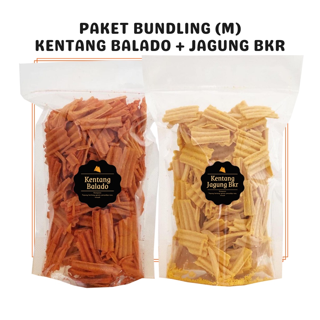 

Paket Bundling Keripik Kentang (M) / Bundle Package / Jagung Bakar + Balado