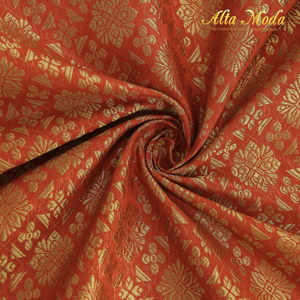 

Alta Moda Songket Motif Palembang Klasik Merah Orens Gold (1M)