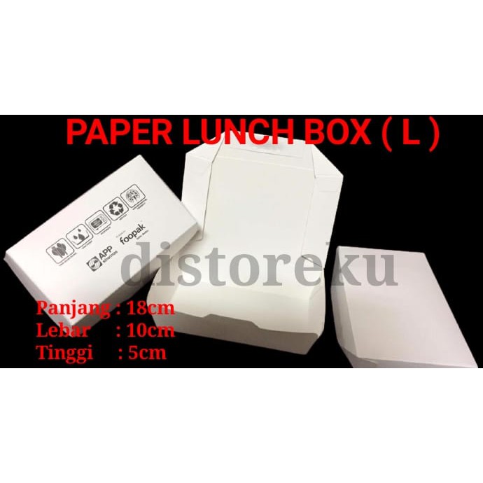 isi 50pcs PAPER LUNCH BOX LARGE TAKE AWAY BOX MAKANAN UKURAN BESAR