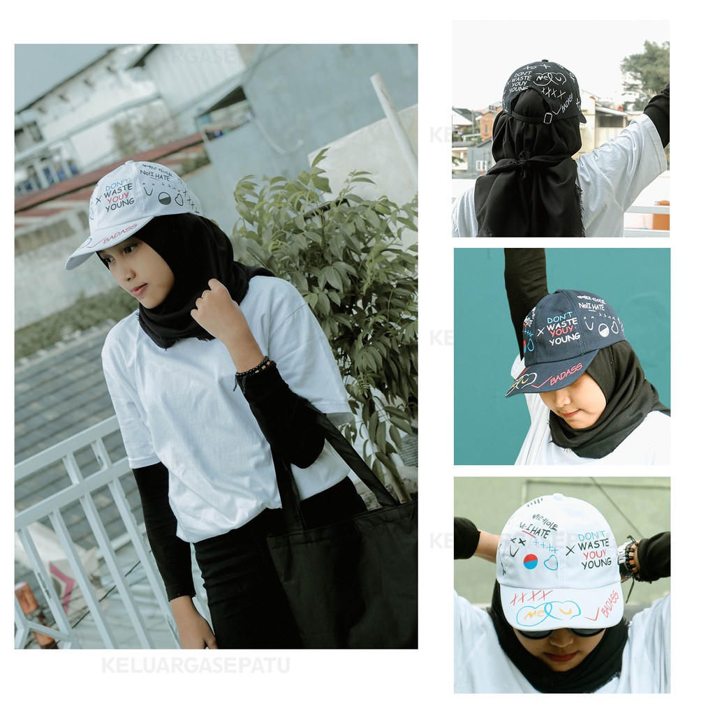 TOPI KOREA TOPI BASEBALL BADAS TOPI BASEBALL SABLON MOTIF KOREA TOPI WANITA TOPI PRIA MURAH