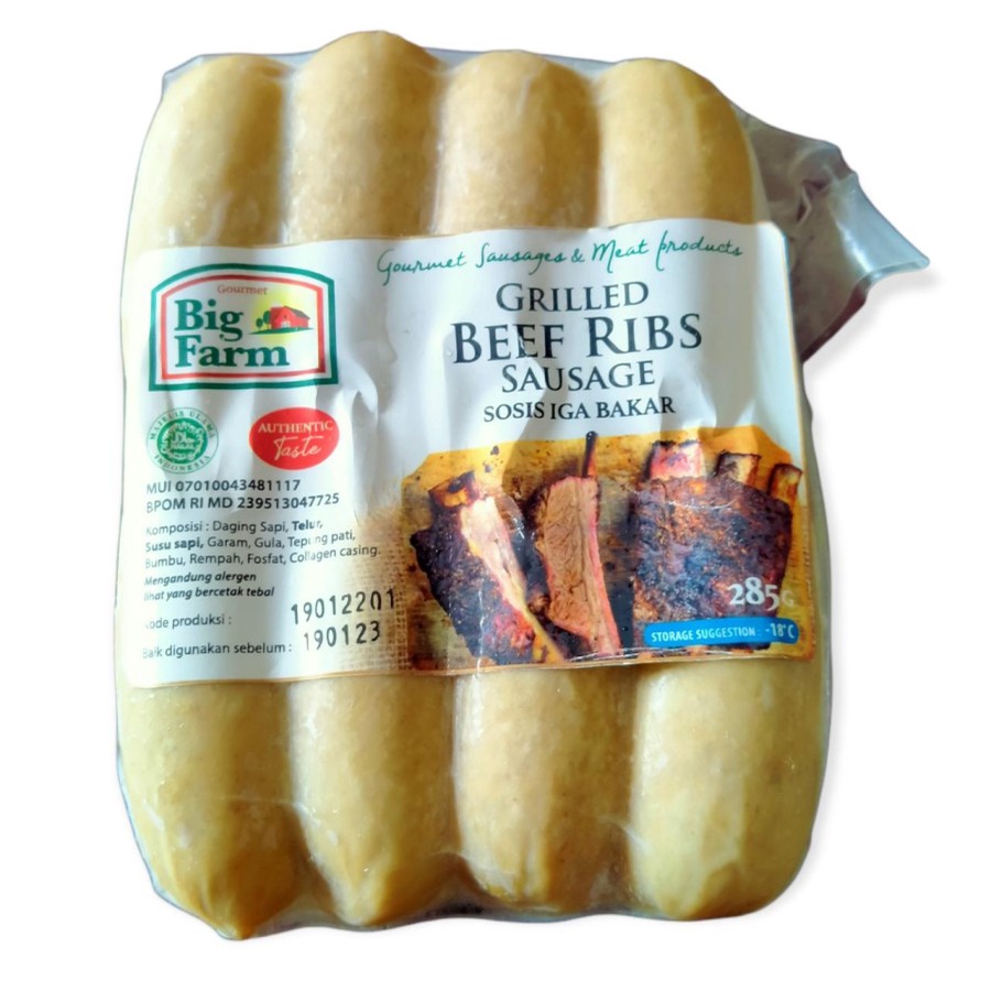 

COCKTAIL Big Farm Beef Ribs Sausage Sosis NO MSG 8pcs 285g-Jkut