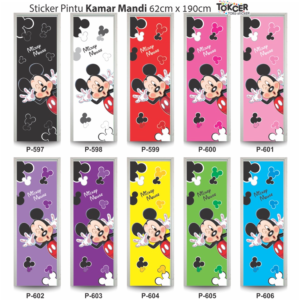 STIKER Pintu Kamar Mandi Motif Miki MOUSE