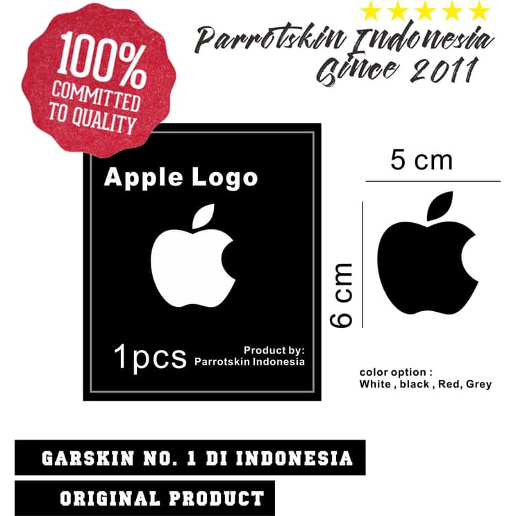 Sticker cutting Chrome Logo Apple besar untuk mobil motor laptop dll