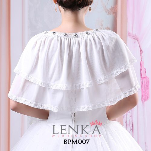 [SIAP KIRIM] CARDIGAN BOLERO AKSESORIS PESTA PENGANTIN PUTIH BPM007