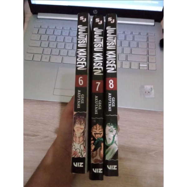 preloved manga jujutsu kaisen english ver vol 6 7 8 manga english jujutsu kaisen jjk komik manga jjl