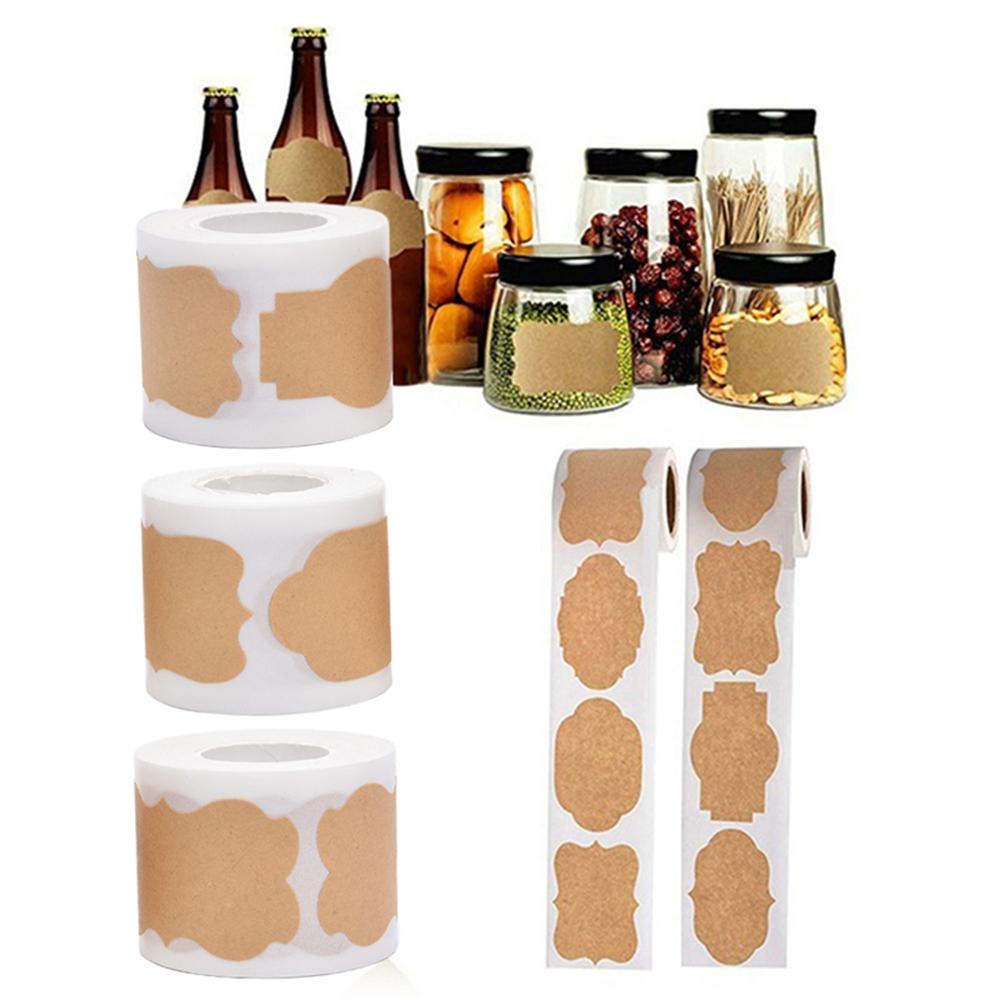 300pcs / Roll Stiker Label Perekat Botol Toples Bumbu Selai Untuk Dekorasi Dapur