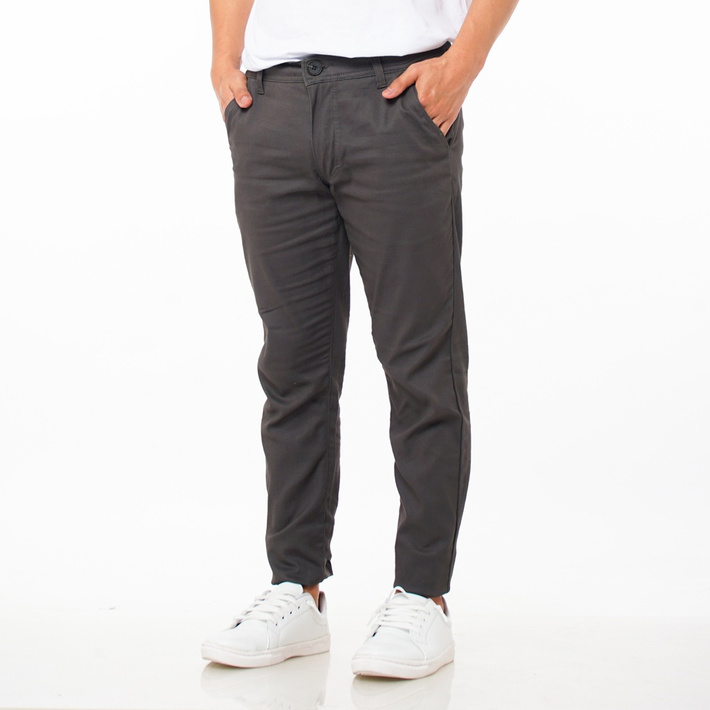 Celana Slim fit Pria Chinos Chino Panjang Katun Twill Kualitas Premium Cino Pants Kasual Pria