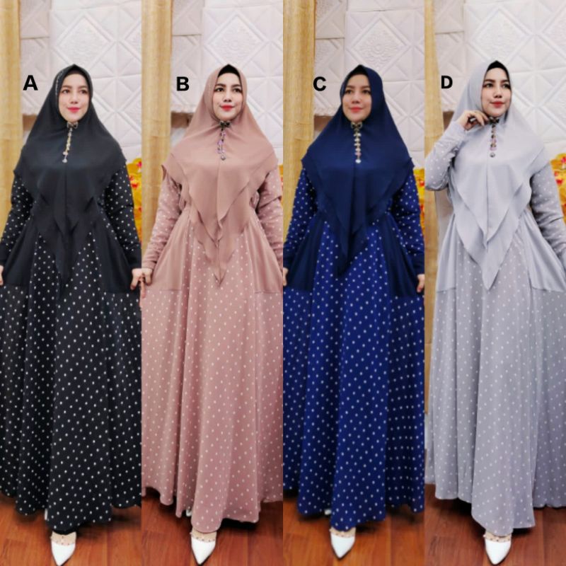 GAMIS SYARI MEWAH / GAMIS POLKADOT PREMIUM / MILEA DANINA