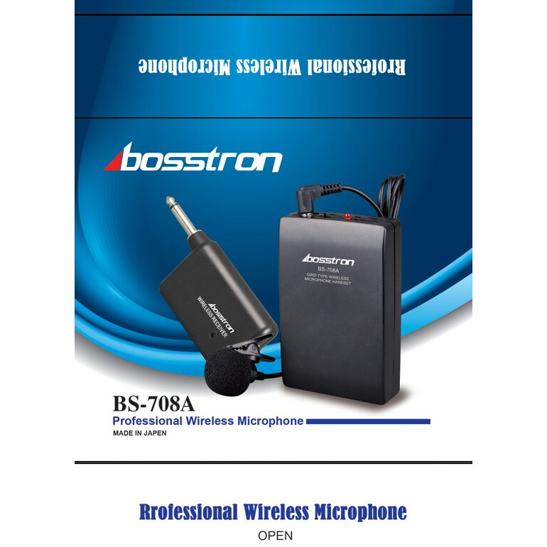 Mic Bosstron Bs-708A Mic wireless jepit clip mic / Mic untuk Vlog / Mic Clip on