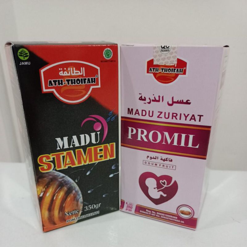 

Paket Madu Promil | Penyubur Kandungan | Pria & Wanita | MADU STAMEN + MADU ZURIYAT PROMIL | Ath Thoifah 2 Botol