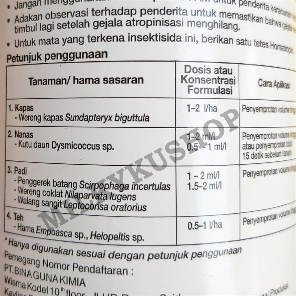 MARSHAL 200 SC 500 ML  KEMASAN PABRIK INSEKTISIDA AKARISIDA