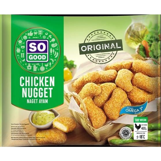 

PROMO CHICKEN NUGGET ORIGINAL SO GOOD 200GR / 400GR FROZEN DAGING AYAM MURAH