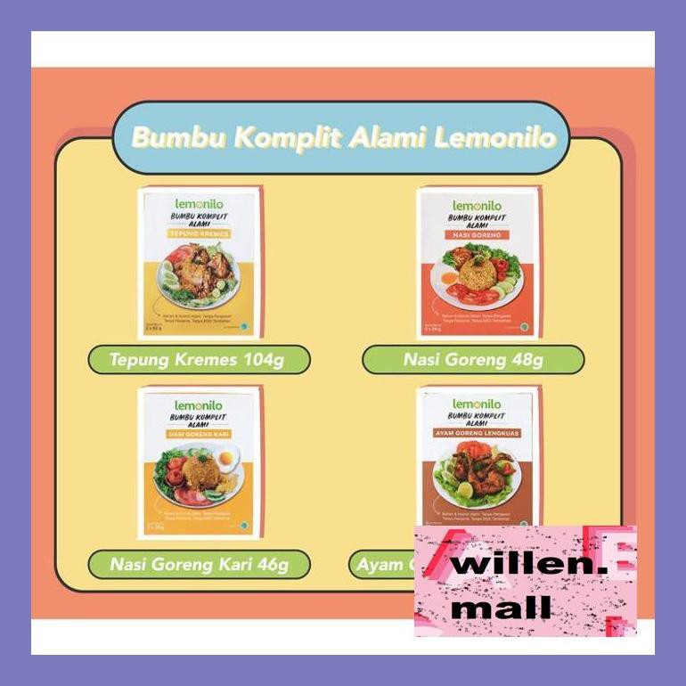 

Wil4Sbu Lemonilo Bumbu Komplit Alami Nasi Goreng 48 Gr Bud0Elw