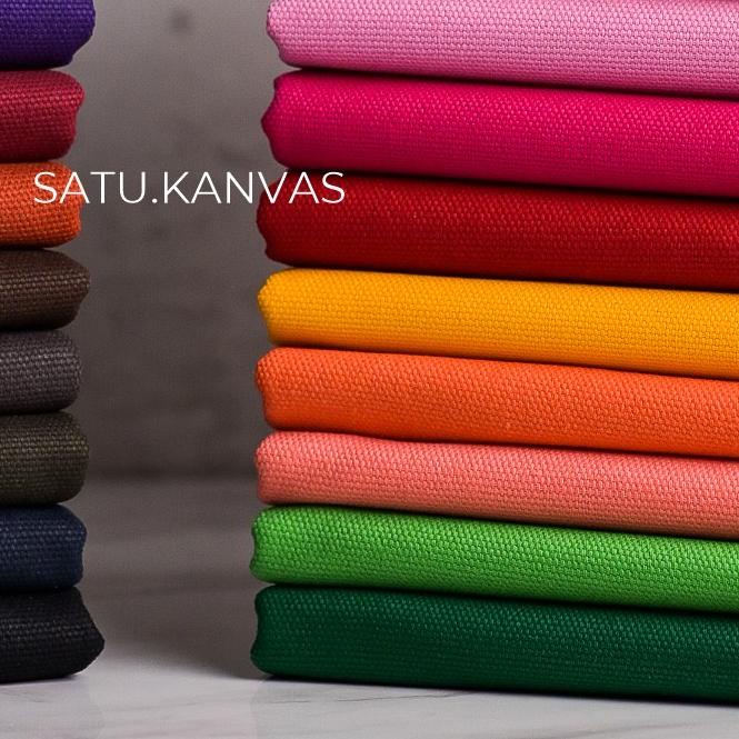 ☝ Kain KANVAS polos / bahan kain tas / kanvas ➧