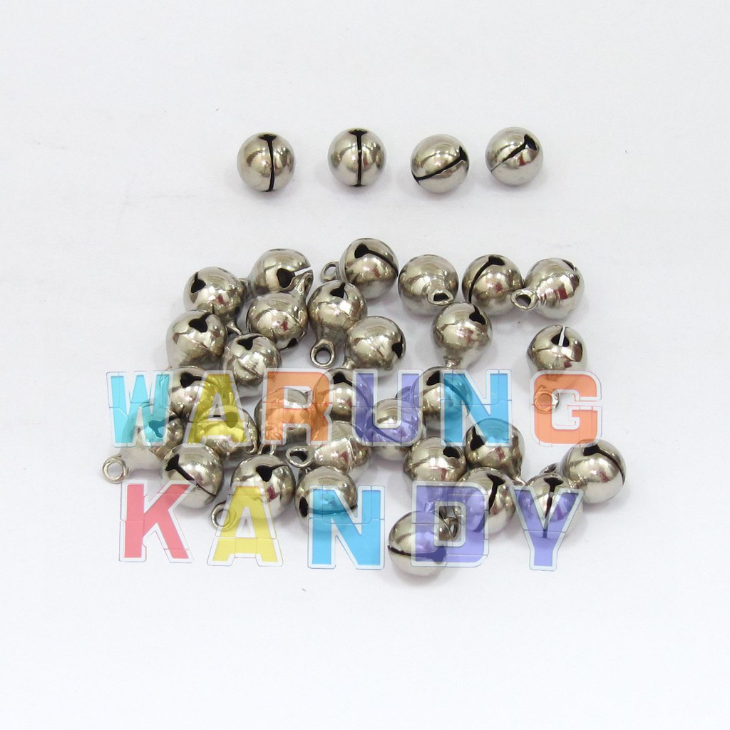 Bell Kerincing Gepeng 8mm Warna Nikel 500pc