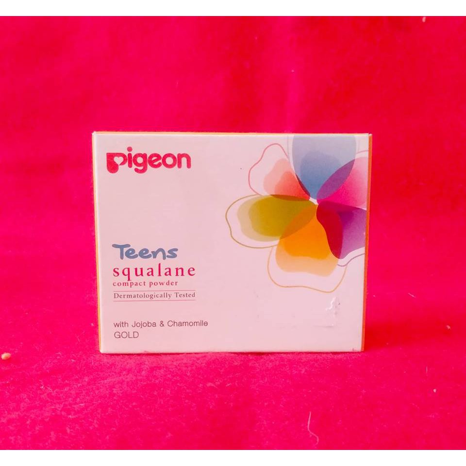 Bedak Padat Pigeon Compact Gold Teens Squalane