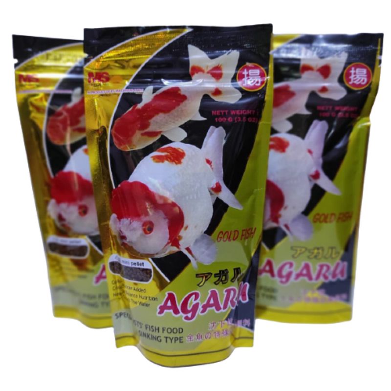 Promo makanan pakan ikan koki agaru 100gr  sinking